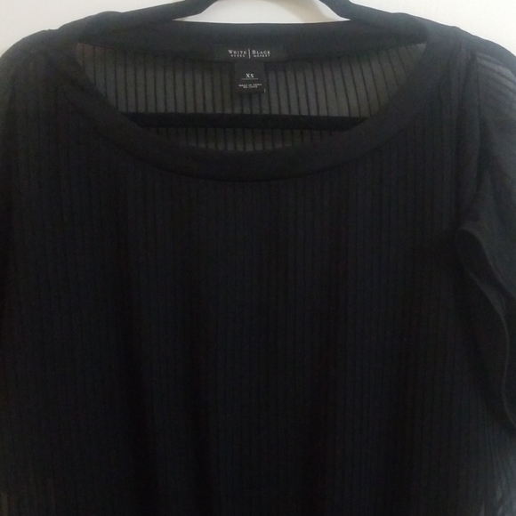 White House Black Market Tops - White house black market black chiffon top